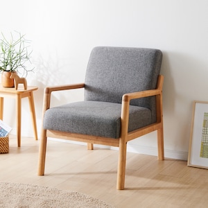 1人掛け/グレー×ナチュラル