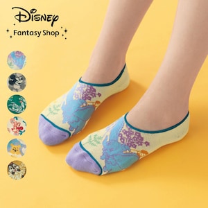 【ディズニー/Disney】足裏パイルが気持ちいいスニーカー丈ソックス (選べるキャラクター)
