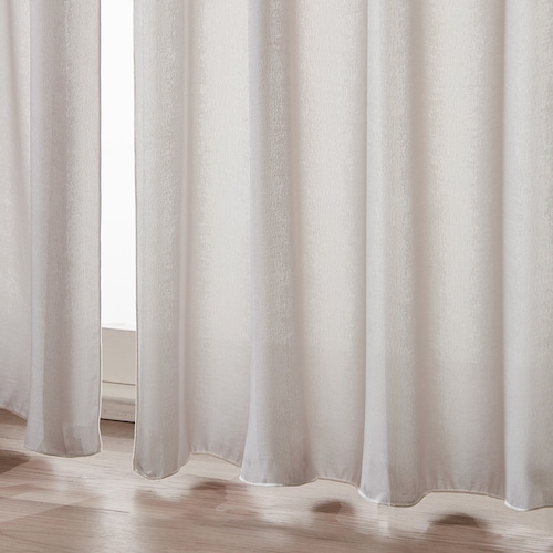 【99サイズ】 とろりとした素材のUVカット・遮熱・遮像レースカーテン ＜2枚組／1枚＞