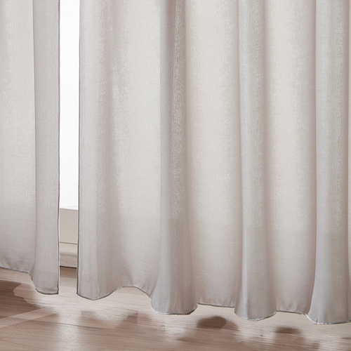 【99サイズ】 とろりとした素材のUVカット・遮熱・遮像レースカーテン ＜2枚組／1枚＞