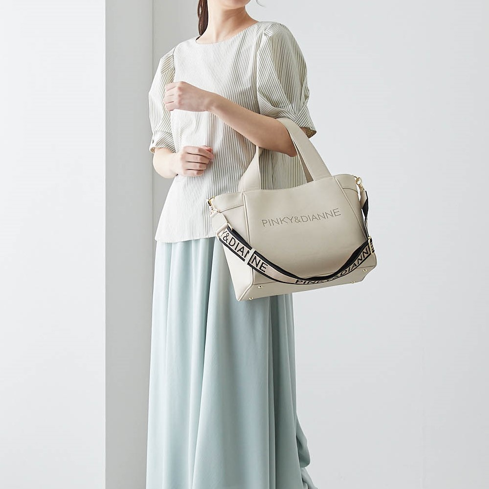 【ピンキー & ダイアン/PINKY & DIANNE】ロゴ使いトートバッグ(2WAY)