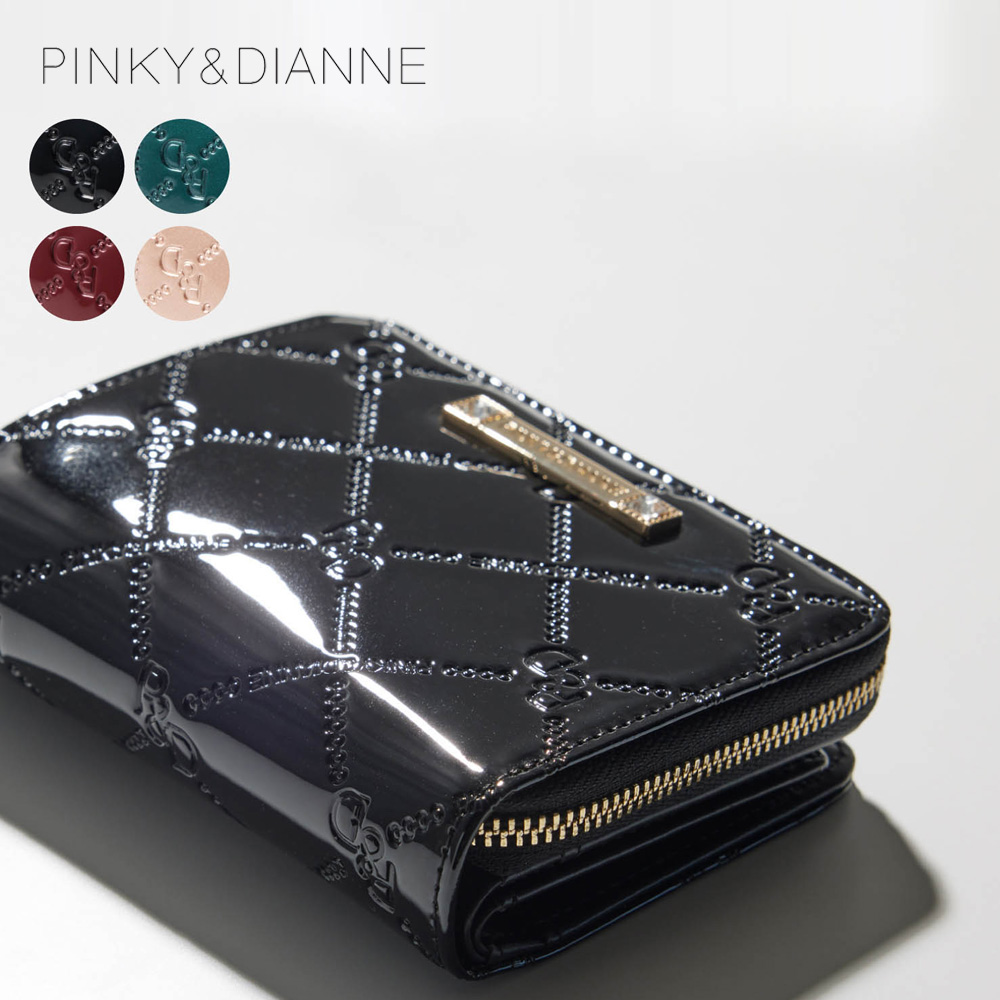 【ピンキー & ダイアン/PINKY & DIANNE】エナメルレザー調キルティング二つ折り財布