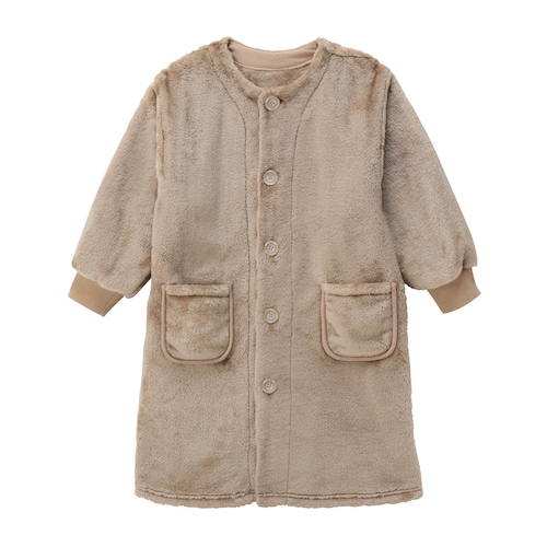 毛布に包まれた様な温もりのフリースロングルームカーディガン 【子供服】