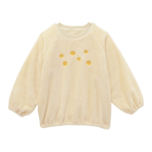 フラワー刺繍ベロアタッチフリースプルオーバー 【子供服 長袖】