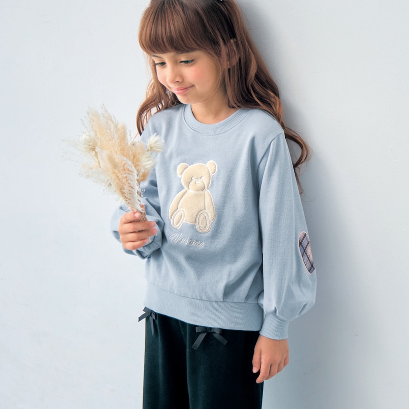 ペールブルー／モデル身長114.5cm・サイズ110