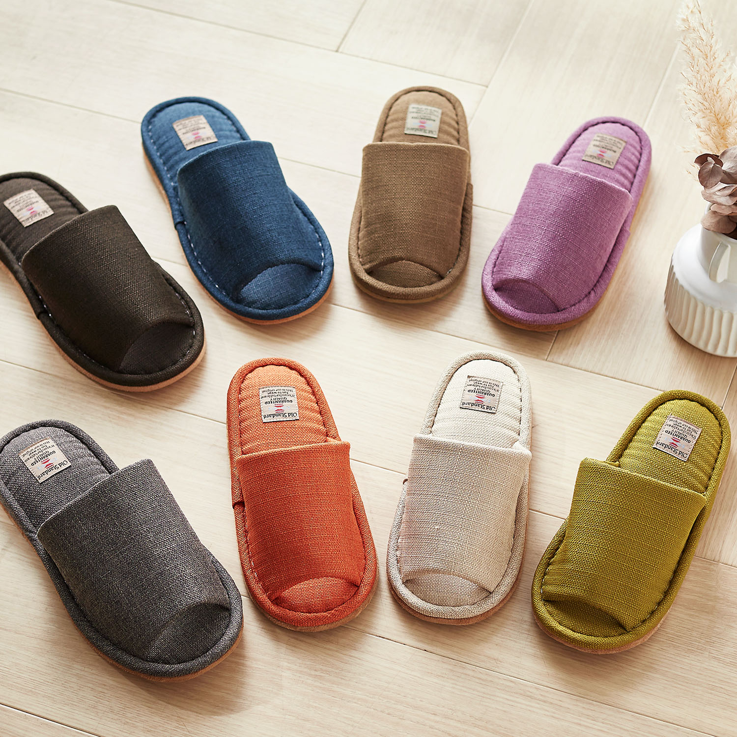 【ベルメゾン】シンプルデザインの前開きスリッパ 【ベルメゾン】シンプルデザインの前開きスリッパ