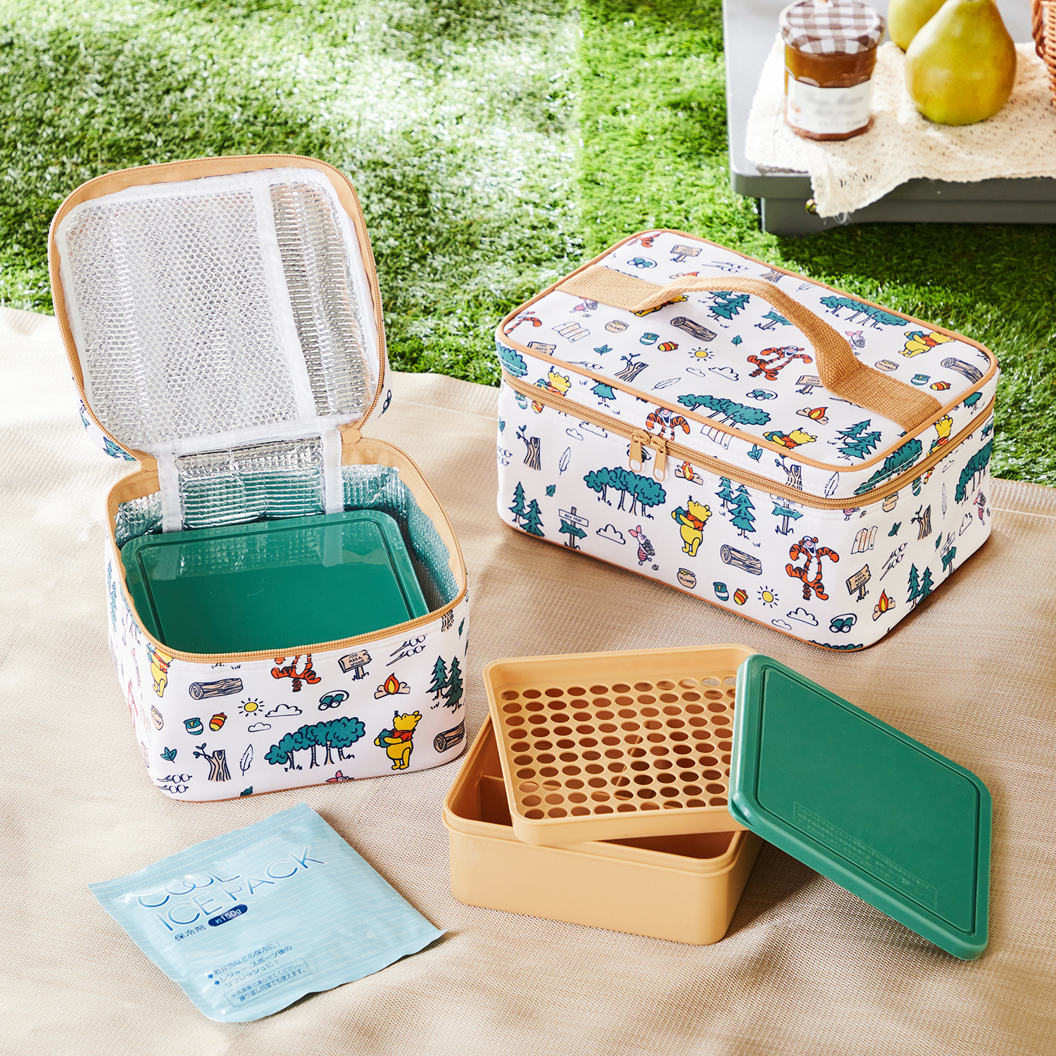 【ディズニー/Disney】保冷バッグ付きランチボックスセット「くまのプーさん」