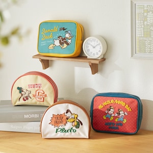 【ディズニー/Disney】サガラ刺繍のポーチ(選べるキャラクター)