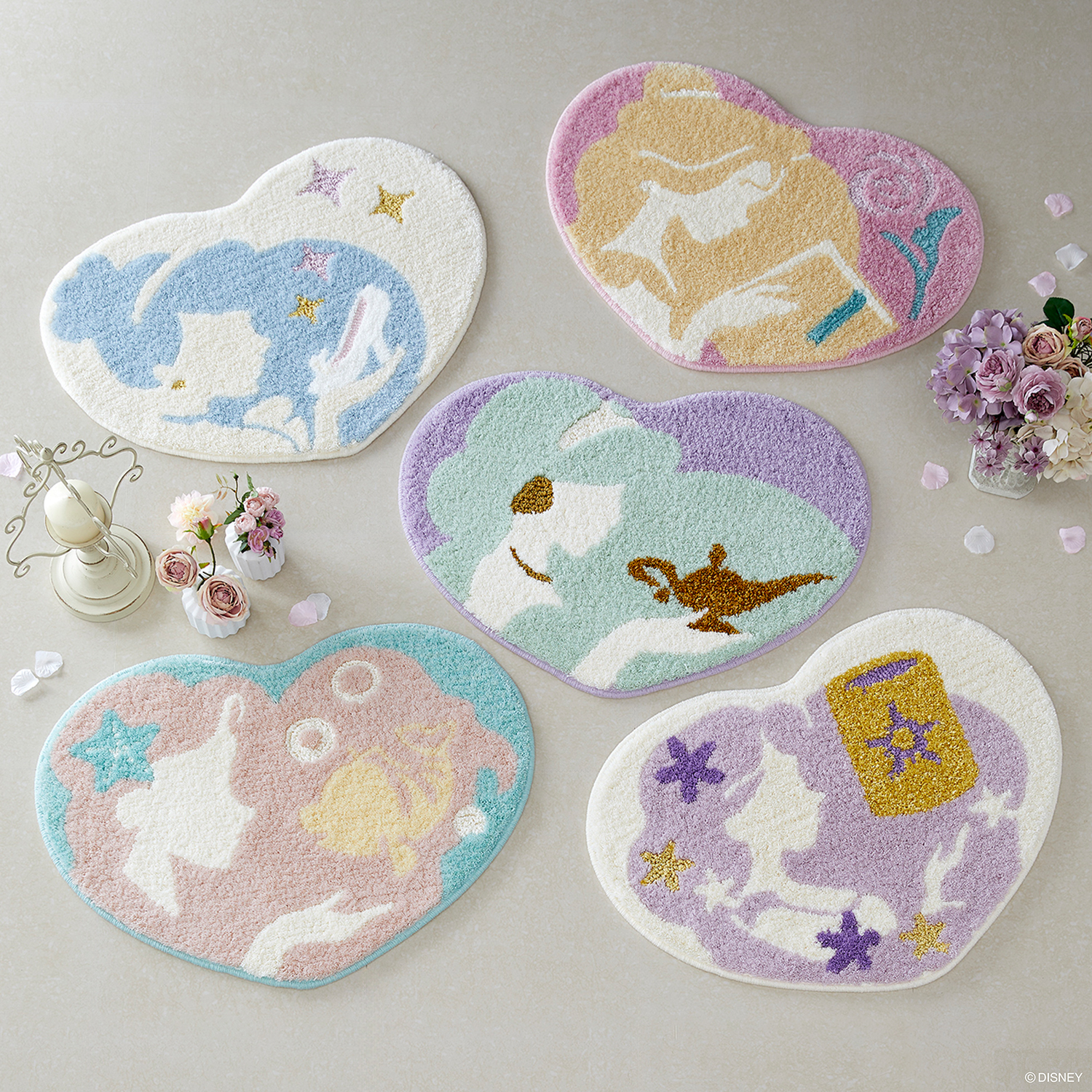 【ディズニー/Disney】プリンセスハートマット(選べるキャラクター) 【ディズニー/Disney】プリンセスハートマット(選べるキャラクター)