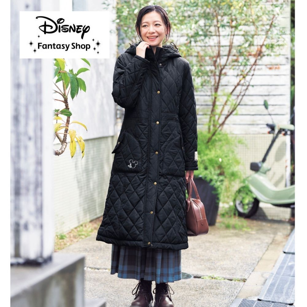 【ディズニー/Disney】あったか中わた裏ボアベンチコート「ミッキーマウス」 【ディズニー/Disney】あったか中わた裏ボアベンチコート「ミッキーマウス」