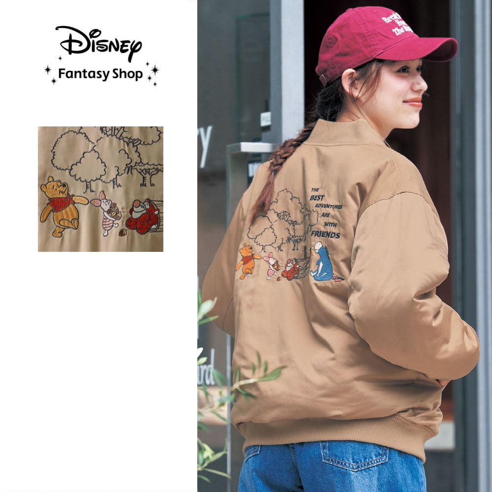 【ディズニー/Disney】刺繍ブルゾン「くまのプーさんと仲間たち」
