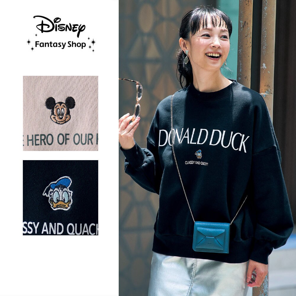 【ディズニー/Disney】ビッグロゴ裏起毛プルオーバー(選べるキャラクター)