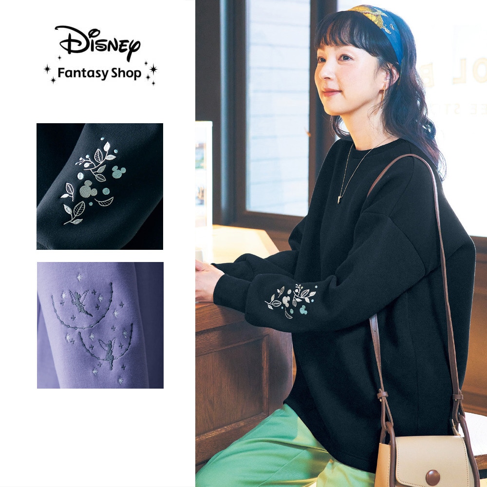 【ディズニー/Disney】袖刺繍ダンボールニットプルオーバー(選べるキャラクター)