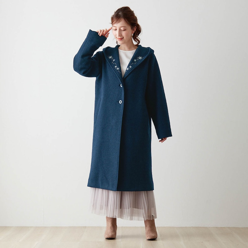 モデル身長168cm／M ※写真は撮影用のため、袖丈＋1.5㎝、着丈＋6㎝になります