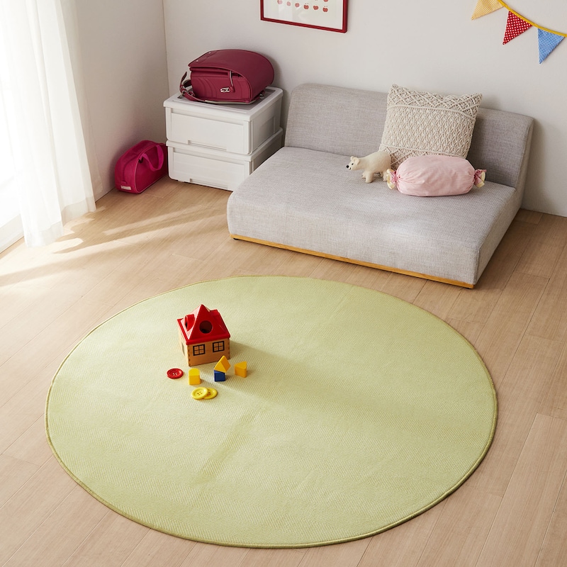 イエローグリーン／径約150cm（径約150cmはキッズスペースにも使いやすいサイズです）
