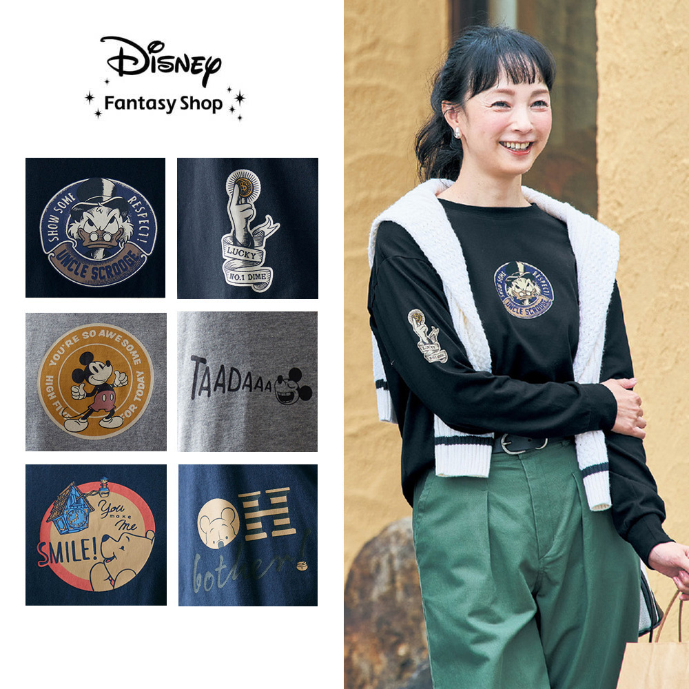 【ディズニー/Disney】ユニセックス長袖Tシャツ(選べるキャラクター)
