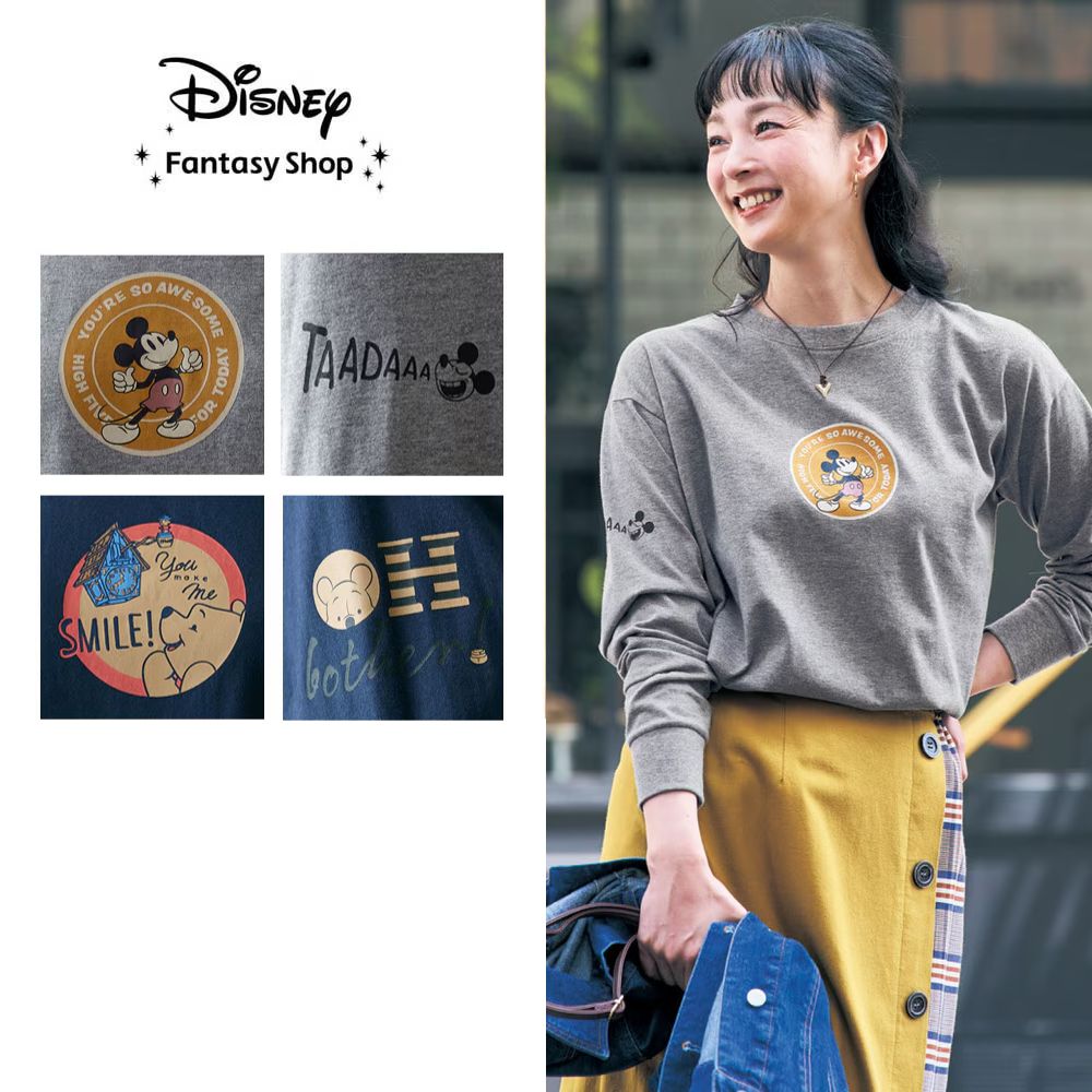【ディズニー/Disney】ユニセックス長袖Tシャツ(選べるキャラクター) 【ディズニー/Disney】ユニセックス長袖Tシャツ(選べるキャラクター)