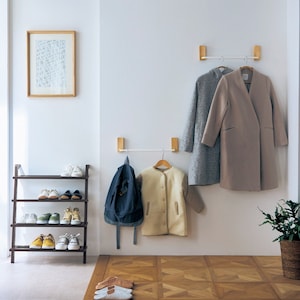 【BELLE MAISON DAYS】ピンで設置できる どこでも壁付け収納バー