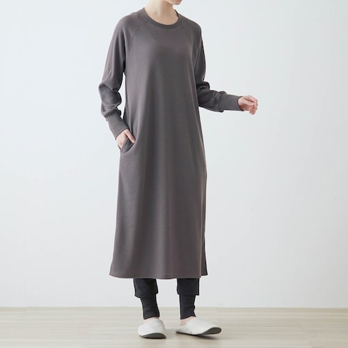 綿混あったか裏起毛ワッフルルームウェアセット(上下セット組)
