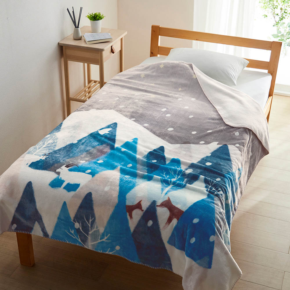 【ベルメゾン】アートを楽しむ大判ブランケット