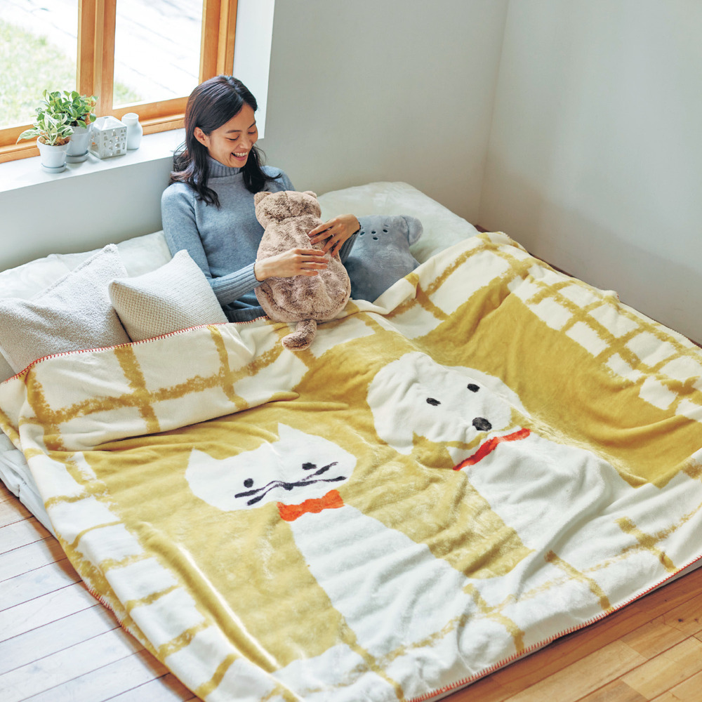 【ベルメゾン】アートを楽しむ大判ブランケット