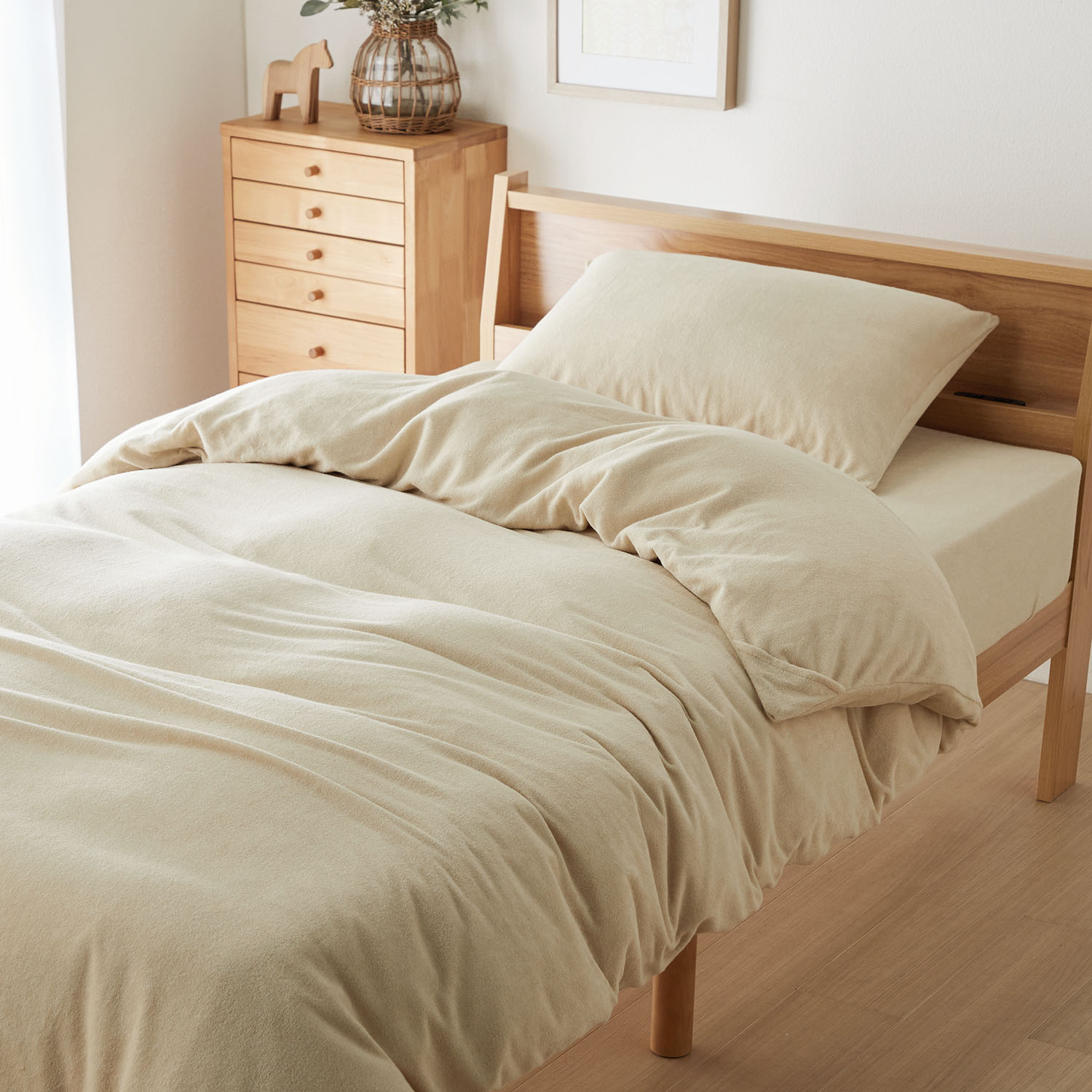 【ベルメゾン】綿パイル素材を使用した掛け布団カバー 【ベルメゾン】綿パイル素材を使用した掛け布団カバー