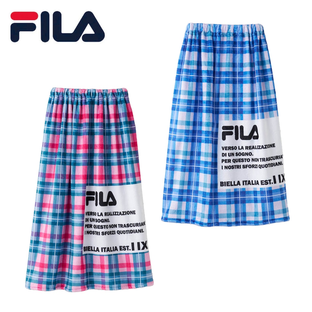 【フィラ/FILA】FILA チェック柄80cm丈巻きタオル