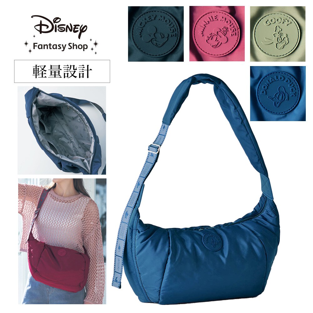 【ディズニー/Disney】ふわ軽ワッペン付きボディバッグ(選べるキャラクター)