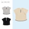裾のパイピングがおしゃれなワッフルTシャツ【子供服　半袖】