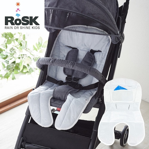ひんやりベビーカーシート＜接触冷感・保冷ジェル付き＞ RoSK
