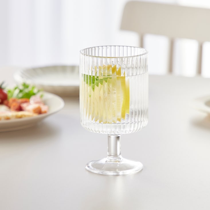 割れにくい おしゃれな脚付きグラス２個組＜300ml＞【食洗器対応】