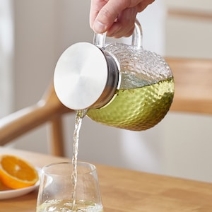 【ベルメゾン】ガラスのような透明感の茶こし付きティーサーバー 【食洗機対応 温かい飲み物にも】