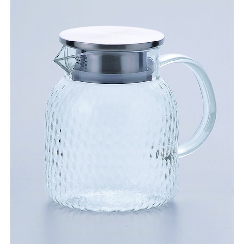 ガラスのような透明感の茶こし付きティーサーバー＜900ml＞ 【食洗機対応 温かい飲み物にも】