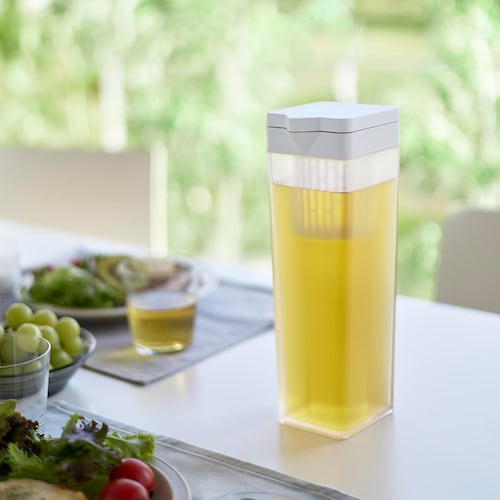 【食洗機対応】倒して置ける冷水筒 ティーバッグ入れ付き ＜容量1.2リットル＞