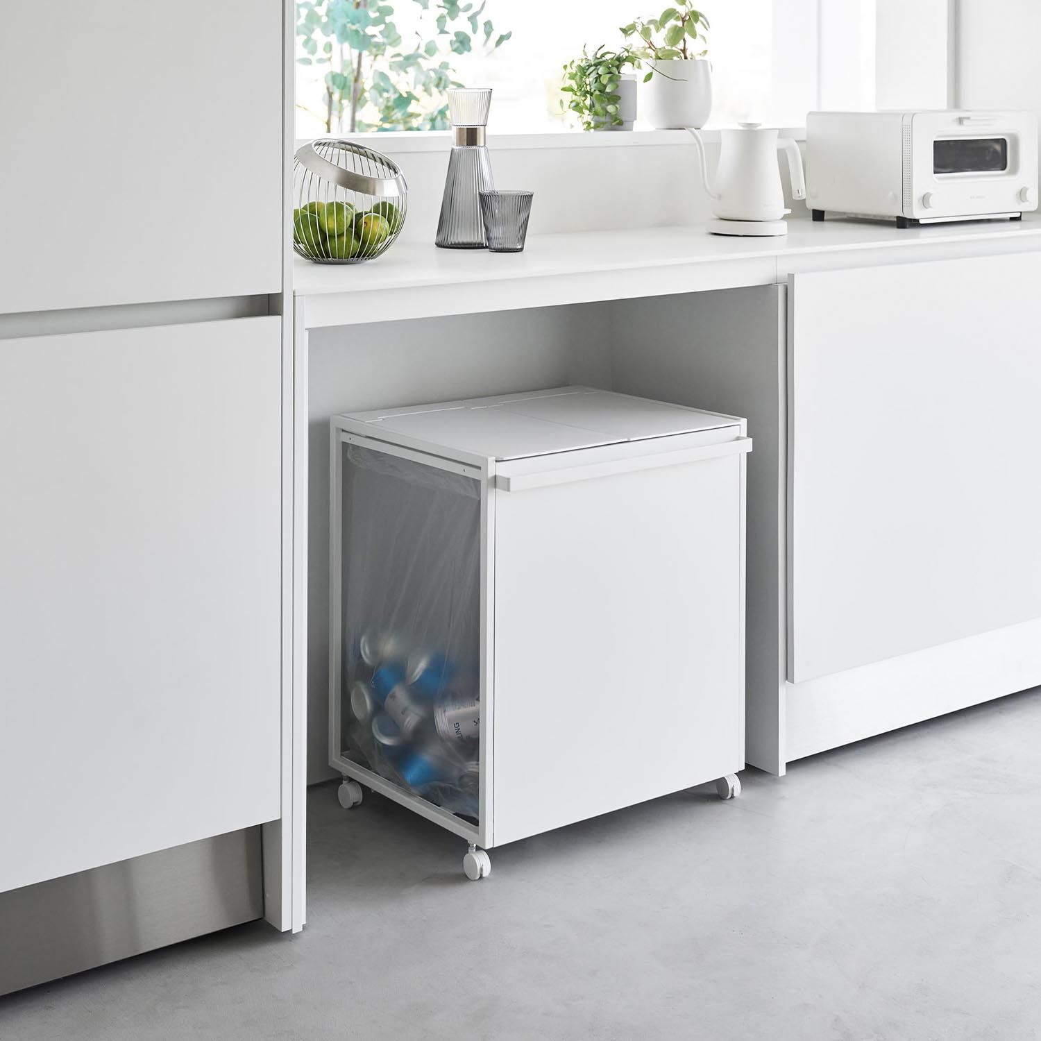 【タワー/tower】蓋付き目隠し分別ダストワゴン 45L 【タワー/tower】蓋付き目隠し分別ダストワゴン 45L