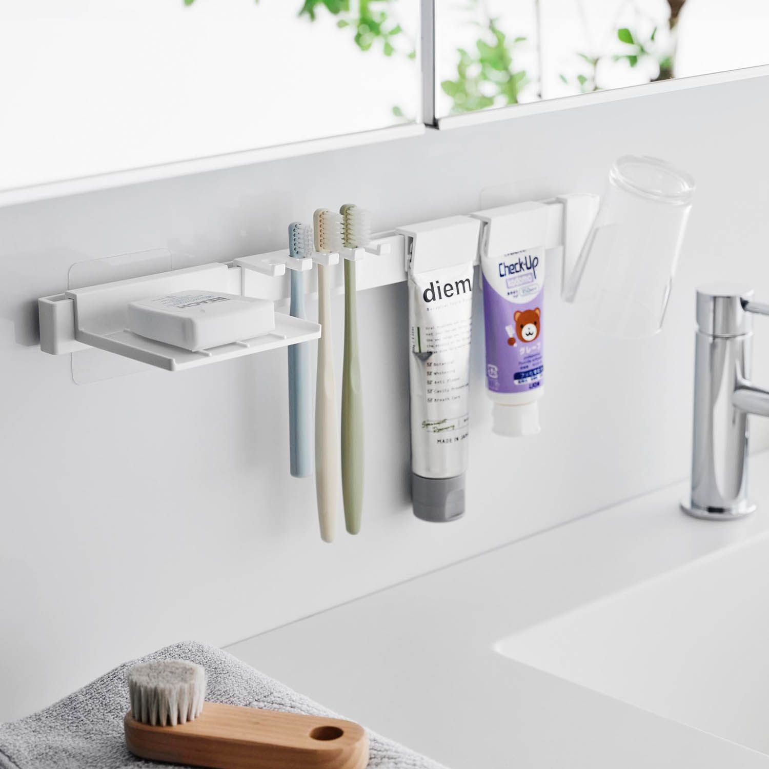 【タワー/tower】フィルムフック洗面用品収納セット