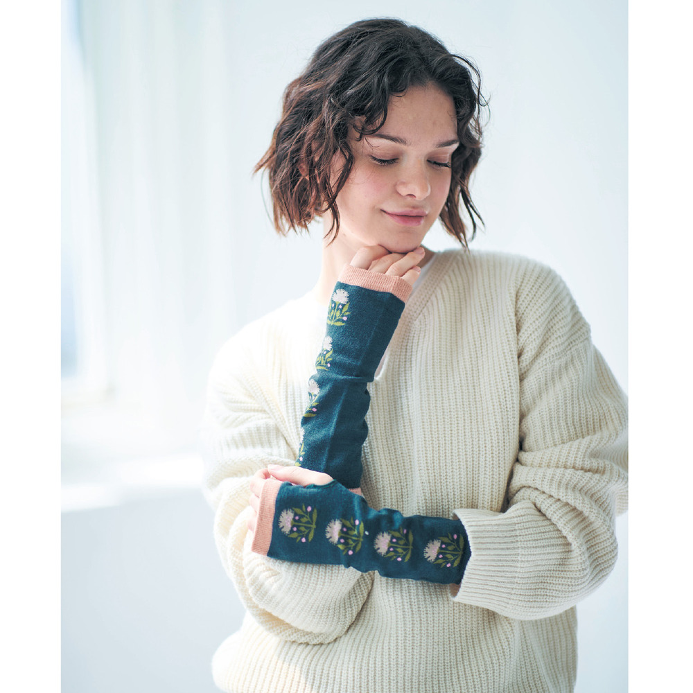 【ミニラボ/mini labo】指先が使えるデザインがかわいいハンドウォーマー 「ミニラボ」 【ミニラボ/mini labo】指先が使えるデザインがかわいいハンドウォーマー 「ミニラボ」