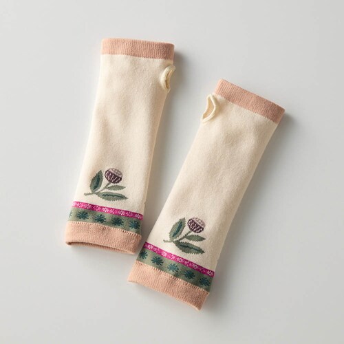 指先が使えるデザインがかわいいハンドウォーマー 「ミニラボ」