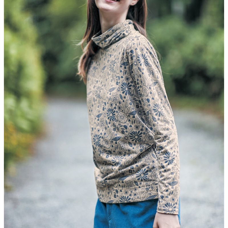 刺繍のようなお花畑（ブラック）