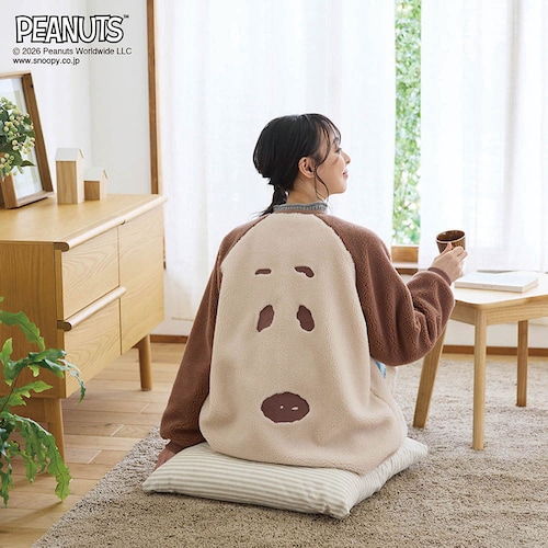 【新柄登場】 フェイスボア半纏「スヌーピー」 