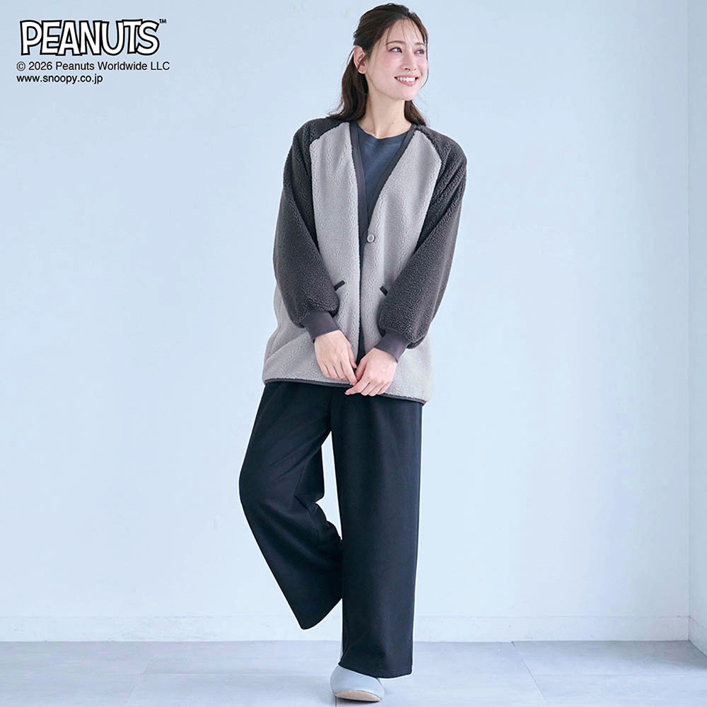 モデル身長168cm／M～L　グレー×チャコール着用