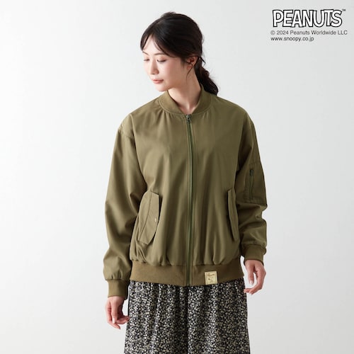 刺繍入りツイルブルゾン 「スヌーピー」