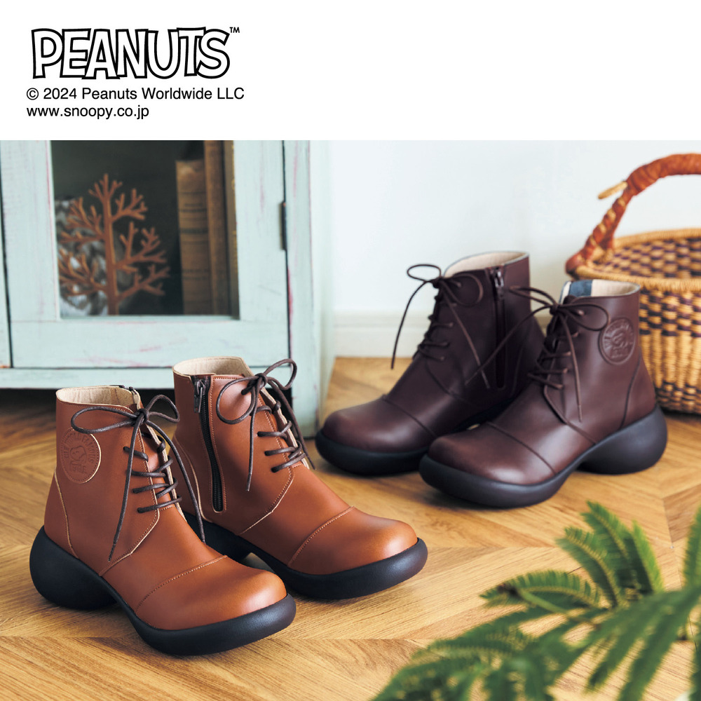 【ピーナッツ/PEANUTS】レースアップブーツ[日本製](リゲッタカヌー) 「スヌーピー」