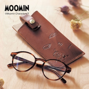【ムーミン/MOOMIN】鯖江製クリアグラス・リーディンググラス & 栃木レザー製メガネケース[日本製] 「ムーミン」