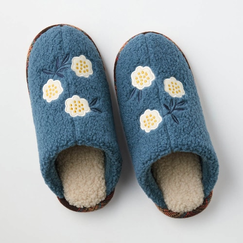 ふかふかインソールの足首まであったかボアスリッパ 「ミニラボ」