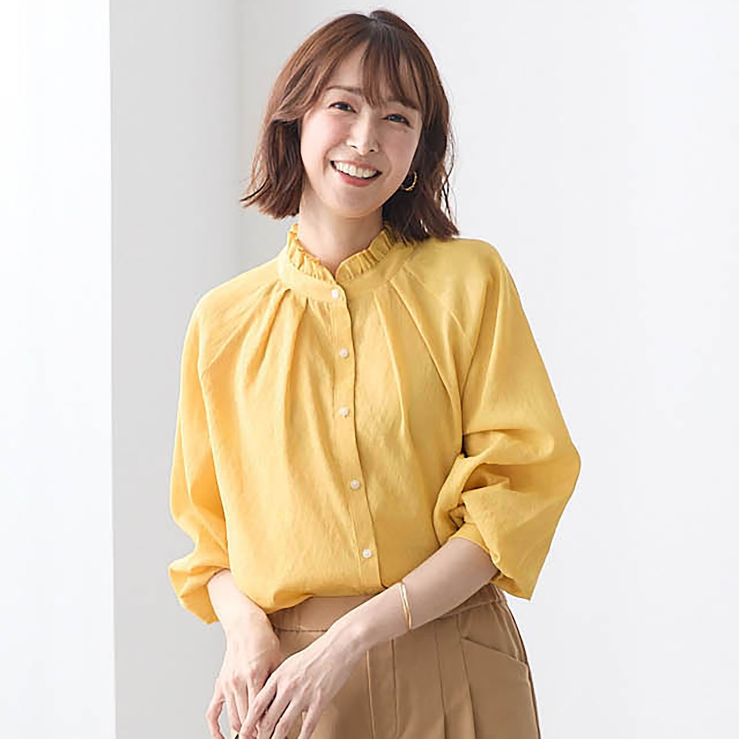 【エスエヌ バイ スタイルノート/SN by StyleNote】前後2WAY襟フリルブラウス