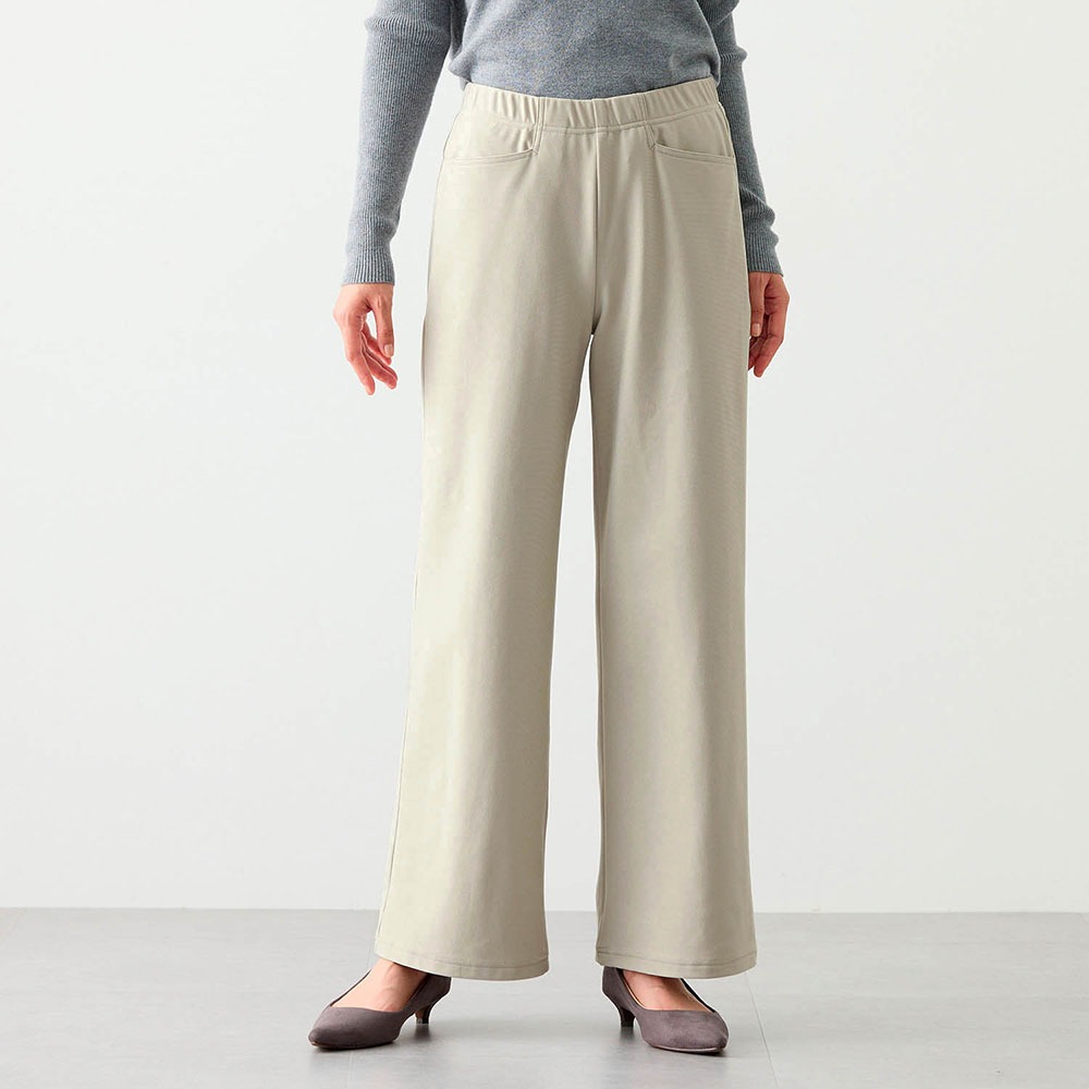 【花笑むとき/hana emu toki】ヒートエナジー(R)ワイドパンツ[日本製](丈が選べる)