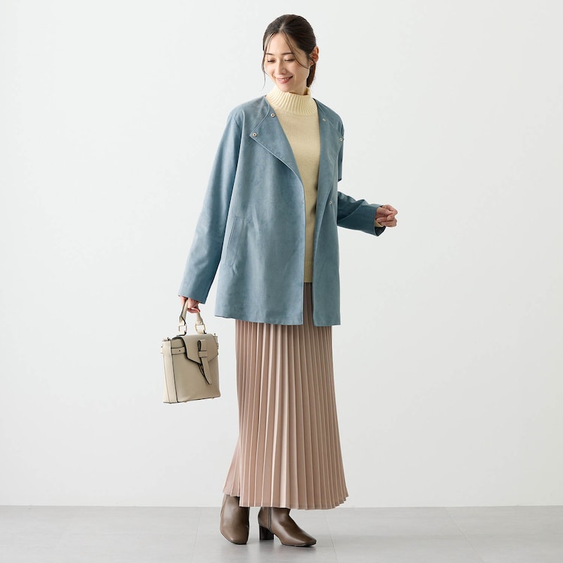 モデル身長173㎝／M　※写真は撮影用のため、着丈+4cmになります。