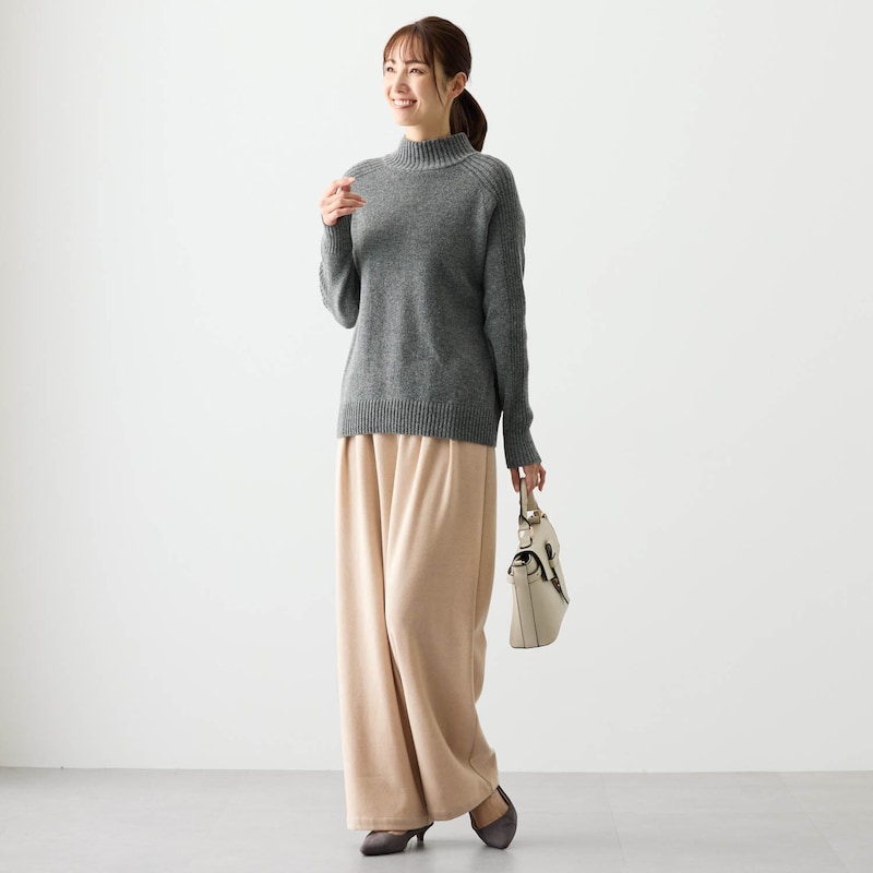 モデル身長173㎝／M　※写真は撮影用のため、股下+6cmになります。