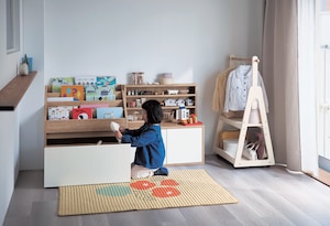 ホワイト×ナチュラル：子ども部屋に